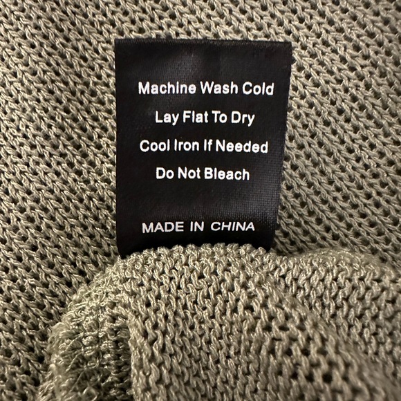 VICI Collection Tundra Lace Up Knit Top - Olive size L - Picture 16 of 16